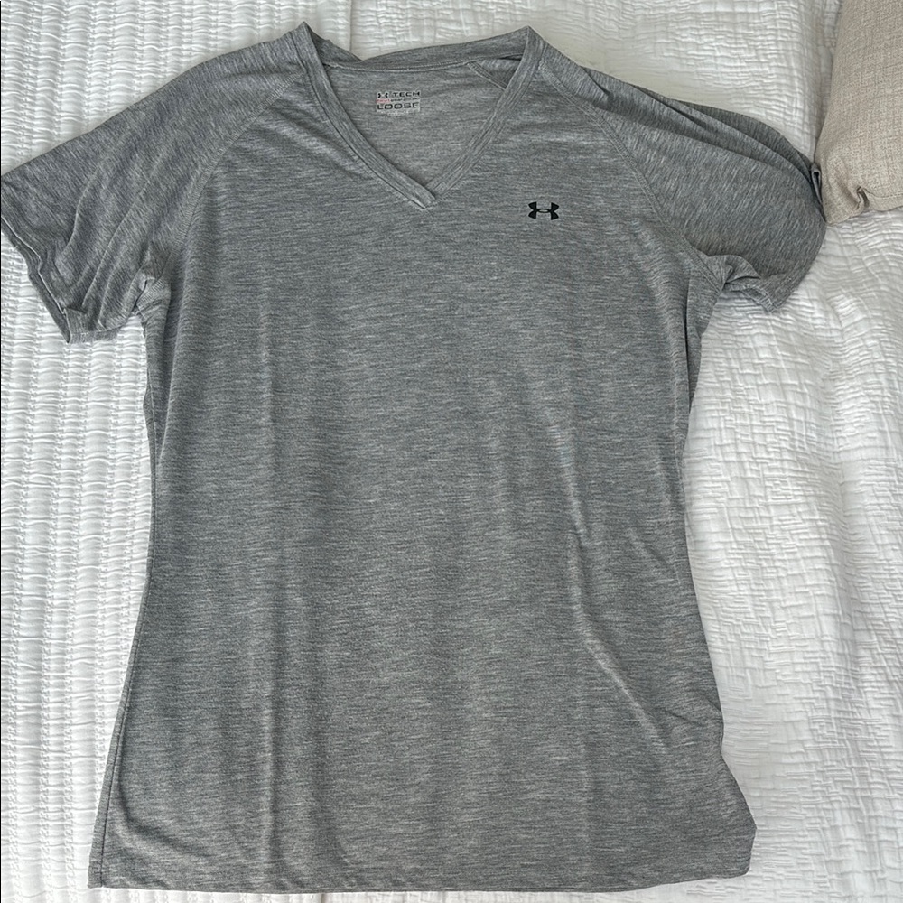 Under Armour Heather Gray V-Neck Tee